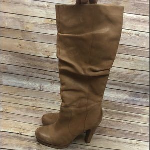 JESSICA SIMPSON KEATON TAN HIGH HEEL BOOTS